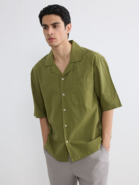 LCW Vision Regular Fit Resort Yaka Erkek Viskon Gömlek - S6H574Z8-KDP