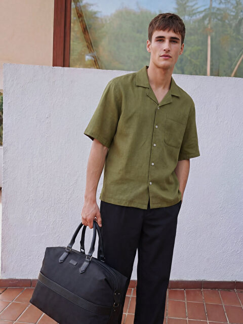 LCW Vision Regular Fit Resort Yaka Erkek Viskon Gömlek