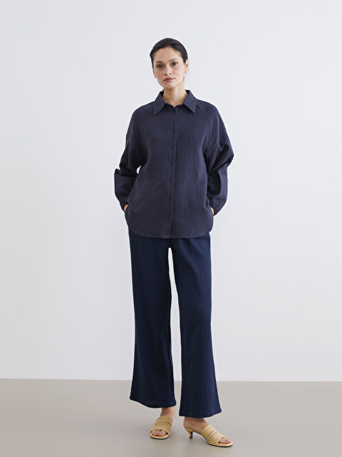 LCW Vision Beli Lastikli Kadın Müslin Pantolon - S6H599Z8-VZX