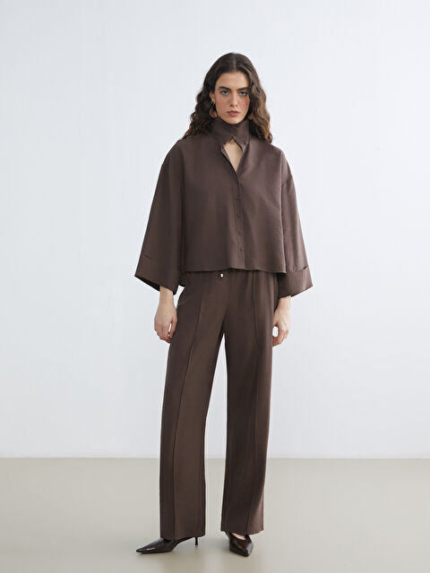 LCW Vision Beli Lastikli Geniş Paça Kadın Pantolon - S6H601Z8-CYX