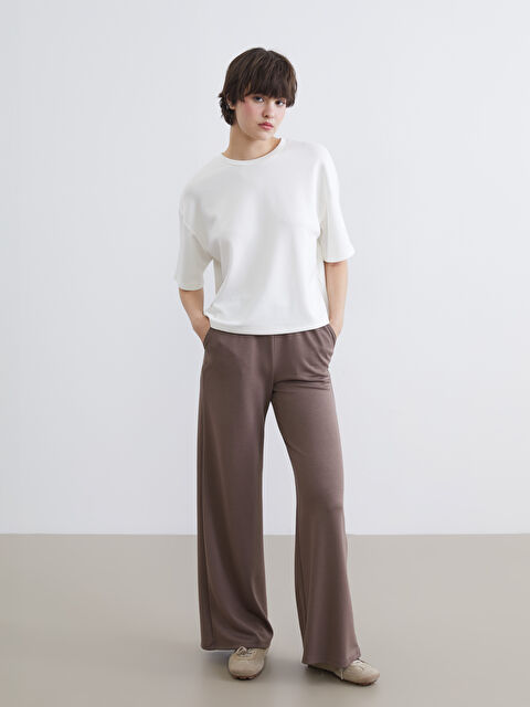 XSIDE Geniş Paça Soft Touch Kadın Eşofman Altı - S6H616Z8-PS7