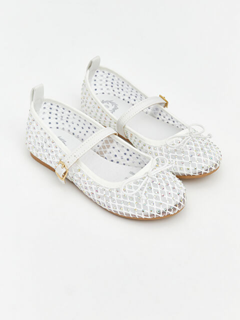 LCW STEPS Kız Çocuk Fiyonklu Taş İşlemeli Babet - S6H662Z4-Q6K