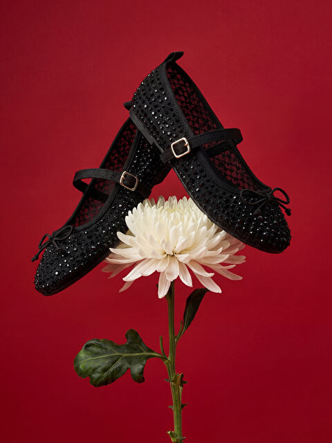 LCW STEPS Bilekten Bantlı Taş İşlemeli Kız Çocuk Babet - S6H663Z4-HUC