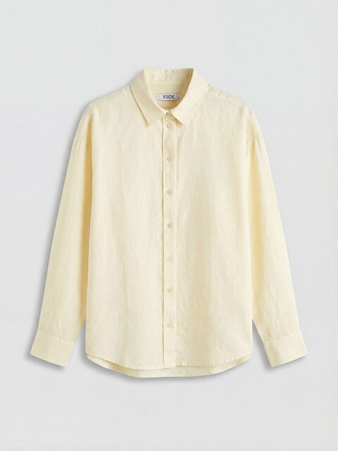 XSIDE Oversize Keten Kadın Gömlek - S6H697Z8-CWZ