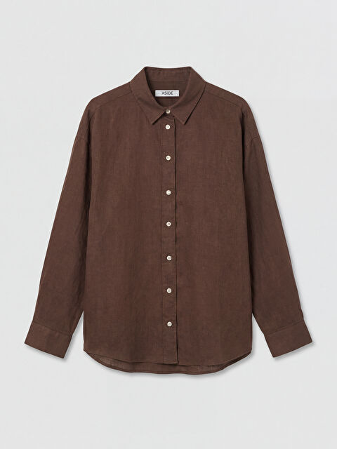 XSIDE Oversize Keten Kadın Gömlek - S6H697Z8-D7V