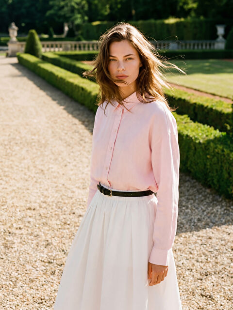 XSIDE Oversize Keten Kadın Gömlek - S6H697Z8-DMQ