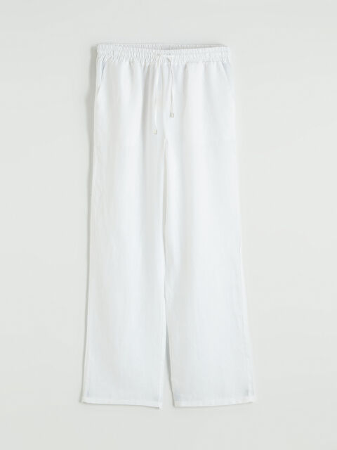 XSIDE Beli Lastikli Kadın Keten Pantolon - S6H704Z8-Q6K