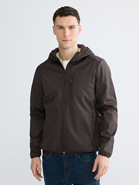 LCWAIKIKI Classic Standart Kalıp Kapüşonlu Erkek Mont - S6H824Z8-HNM