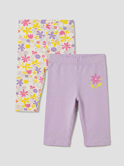 LCW baby Elasticated Waist Girls' Leggings 2 Pack - S6H880Z1-LRA