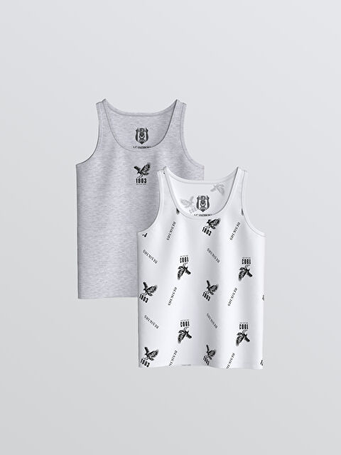 LCW Kids Beşiktaş Baskılı Erkek Çocuk Atlet 2'li - S6H924Z1-LU7