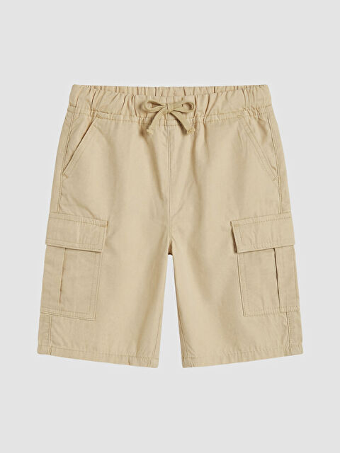 LCW baby Erkek Çocuk Poplin Kargo Cepli Şort