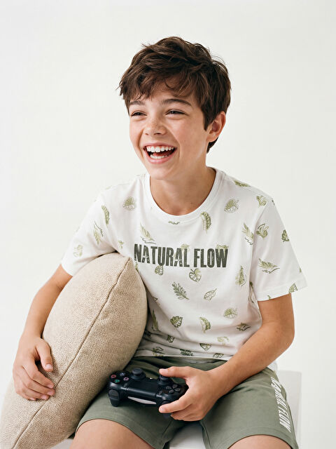 LCW Kids Baskılı Erkek Çocuk Şortlu Pijama Takımı