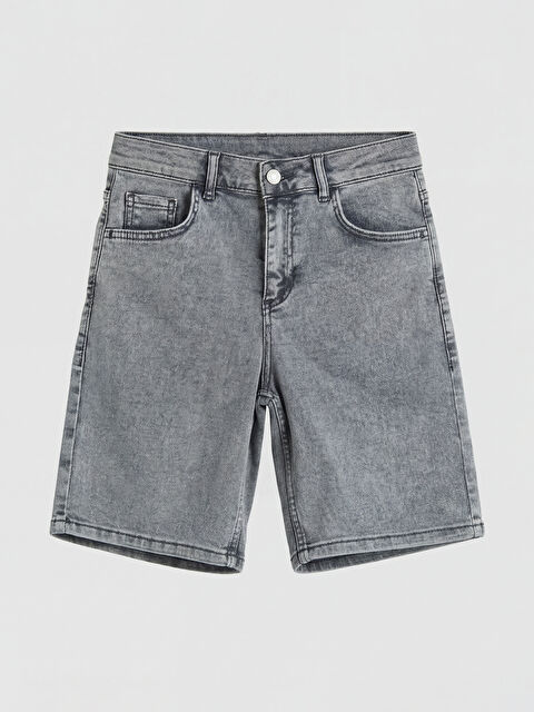 LCW Kids Basic Erkek Çocuk Jean Şort - S6H996Z4-GRD
