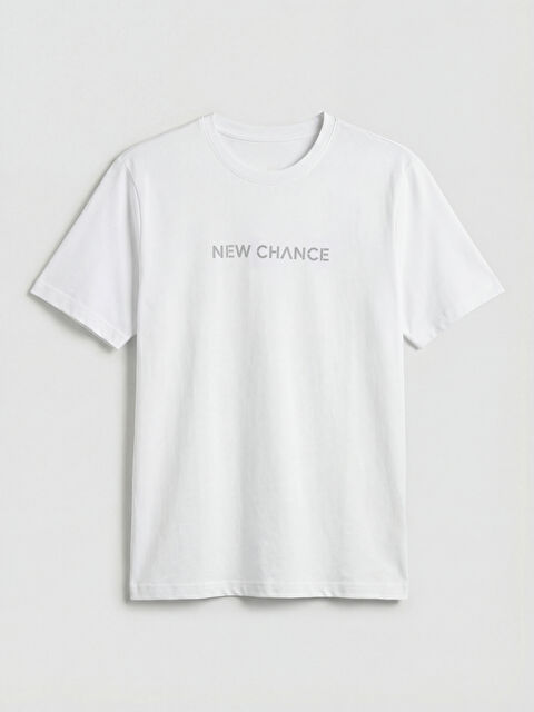 LCWAIKIKI Classic Bisiklet Yaka Baskılı Erkek Penye Tişört - S6HA41Z8-Q6K