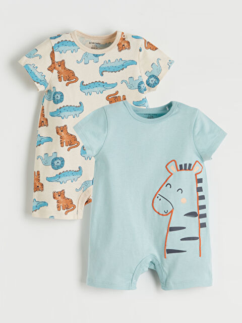 LCW baby Baskılı Erkek Bebek Tulum 2'li - S6HA47Z1-LQA