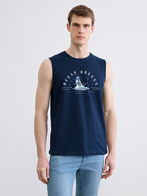 LCWAIKIKI Classic Crew Neck Printed Men's Sleeveless T-Shirt