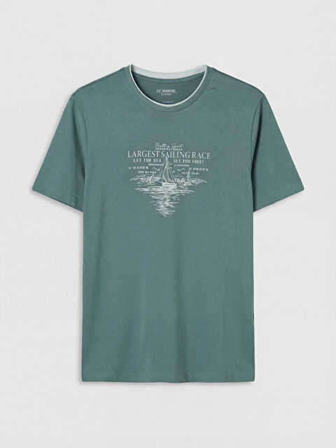 LCWAIKIKI Classic Bisiklet Yaka Penye Erkek Tişört