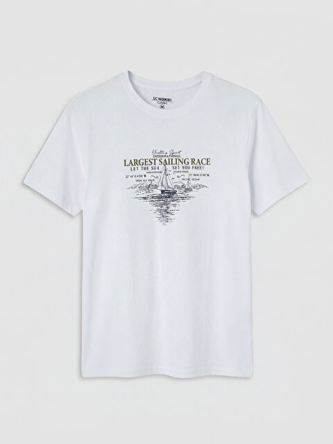 LCWAIKIKI Classic Bisiklet Yaka Penye Erkek Tişört