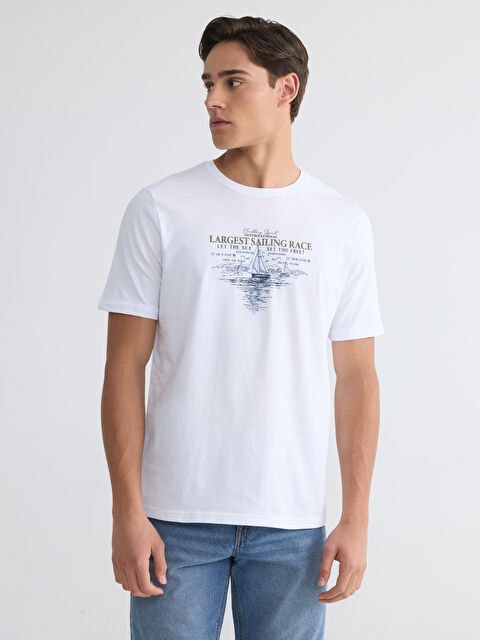 LCWAIKIKI Classic Bisiklet Yaka Penye Erkek Tişört