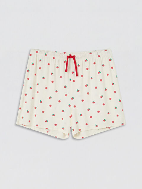 LCW DREAM Çilek Desenli Kadın Şort Pijama Altı