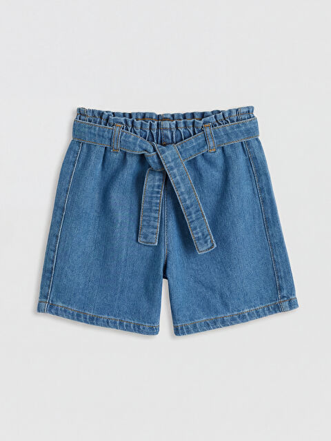 LCW Kids Belted Girls' Denim Shorts - S6HB55Z1-507