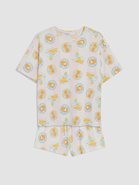 LCW DREAM Baskılı Kadın Şortlu Pijama Takımı