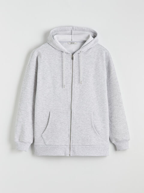 XSIDE Kapüşonlu Kadın Kalın Fermuarlı Sweatshirt	 - S6HC53Z8-CY9