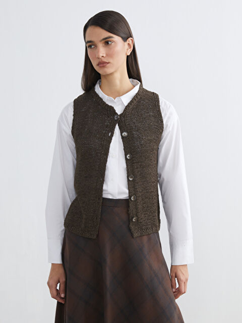 LCW EVERYDAY Женщины Коричневый Жилет - S6HC87Z8-K42