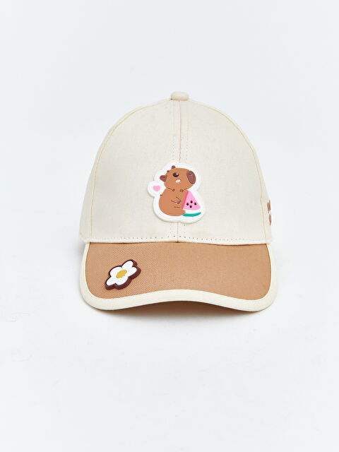 LCW ACCESSORIES Hayvan Nakışlı Kız Bebek Kep Şapka - S6HD26Z1-ZV3