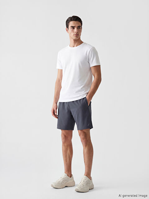 XSIDE ACTIVE شورت رياضي رجالي بقصة عادية من قماش البوبلين