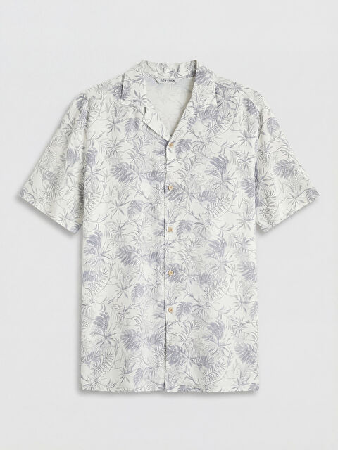 LCW Vision قميص رجالي منقوش من فيسكوز بقصة عادية