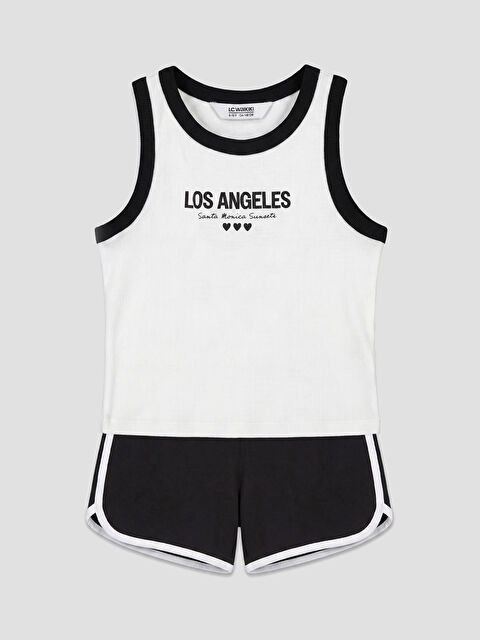 LCW Kids Ensemble de pyjama ÉCROU Fille