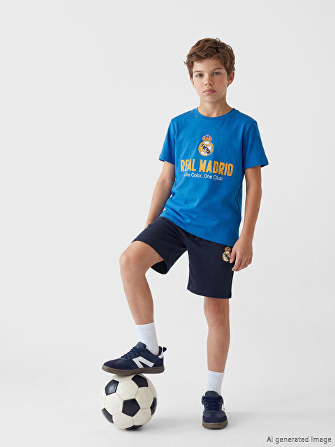 LCW Kids Real Madrid Baskılı Erkek Çocuk Tişört ve Şort - S6HF62Z4-HGU