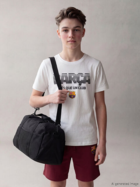 LCW Kids Barcelona Baskılı Erkek Çocuk Tişört ve Şort