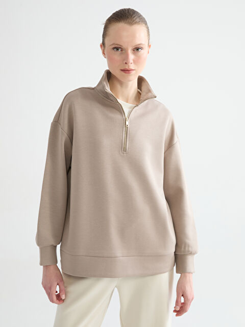 LCWAIKIKI Classic Woman BEIGE Sweatshirt - S6HF78Z8-GQF