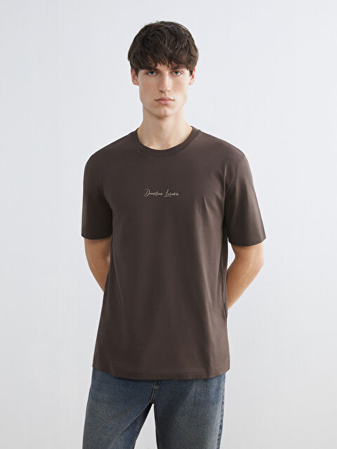 LCW ECO Bisiklet Yaka Baskılı Penye Erkek Tişört - S6HG30Z8-ZD8