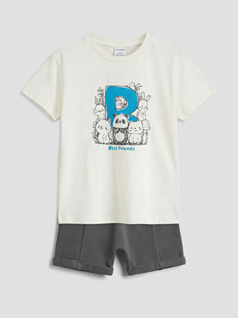 LCW Kids Best Friends Baskılı Erkek Çocuk Takım