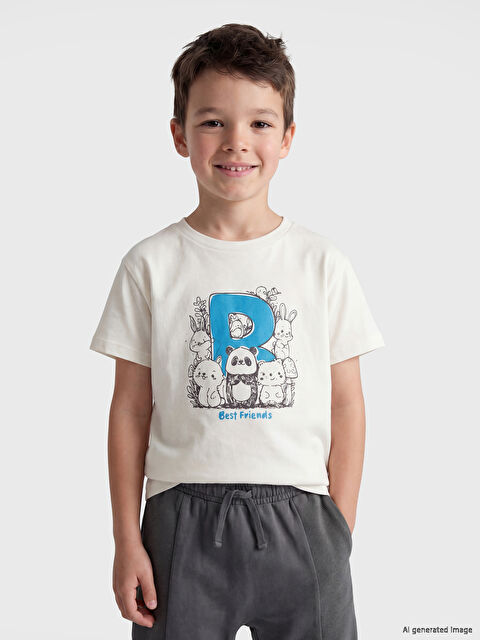 LCW Kids Best Friends Baskılı Erkek Çocuk Takım