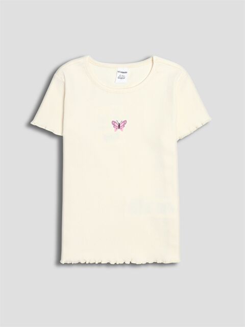 LCW baby Baby Girl ECRU T-Shirt - S6HG94Z1-FDU