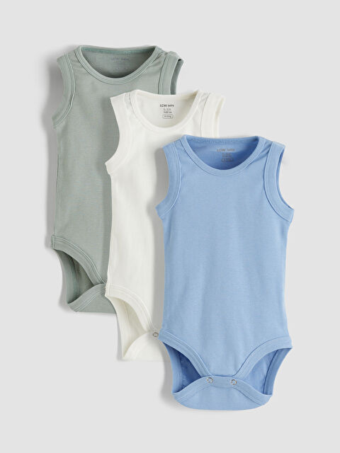 LCW baby Baby Boys'  Snap Bodysuit 3-Pack - S6HH66Z1-FND
