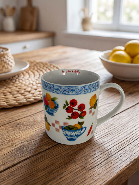 LCW HOME Sloganlı ve Desenli Porselen Kupa 320 ml
