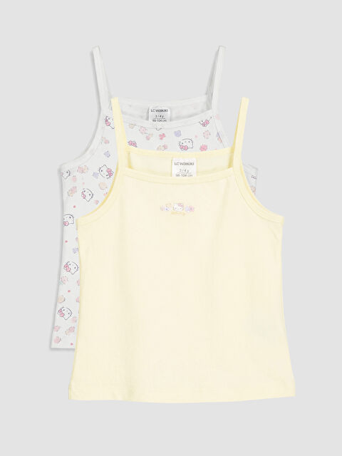 LCW Kids Hello Kitty Baskılı İp Askılı Kız Çocuk Atlet 2'li