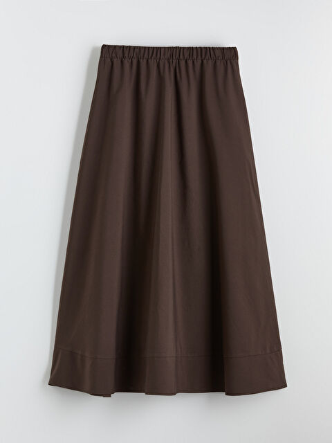 LCW Modest Beli Lastikli Poplin Kloş Etek - S6HJ21Z8-HEH