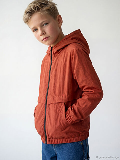 LCW Kids Su İtici Kapüşonlu Erkek Çocuk Yağmurluk - S6HJ66Z4-GXS