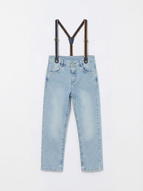 LCW Kids Askılı Erkek Çocuk Jean Pantolon - S6HK03Z1-476