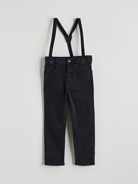 LCW Kids Askılı Beli Lastikli Erkek Çocuk Jean Pantolon - S6HK03Z1-326