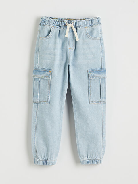 LCW Kids Beli Lastikli Erkek Çocuk Jogger Jean Pantolon - S6HK06Z1-476