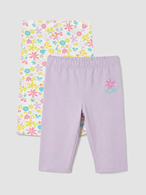 LCW ECO Baskılı Kız Çocuk Tayt 2'li - S6HK52Z1-G3W