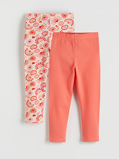 LCW ECO Beli Lastikli Kız Çocuk Tayt 2'li - S6HK69Z1-GG7