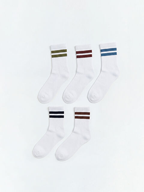 LCW ACCESSORIES Çizgili Erkek Soket Çorap 5'li